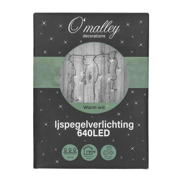 Ijspegelverlichting 640 led, warm wit