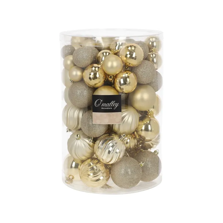 Kerstballenset goud