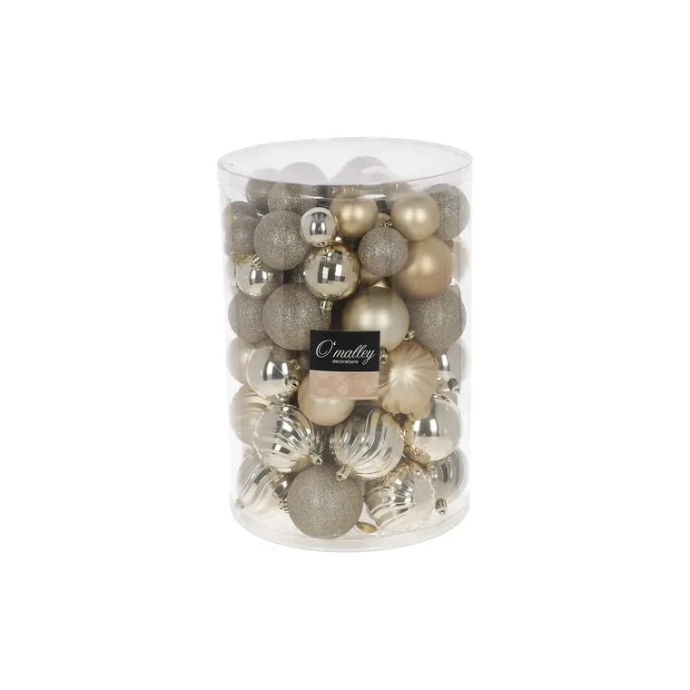 Kerstballenset licht goud