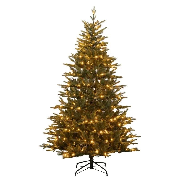 Kerstboom met warm witte ledverlichting