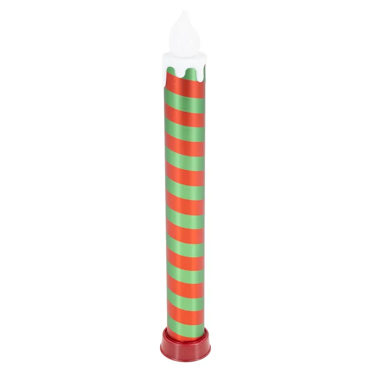 Ledkaars rood en groen gestreept