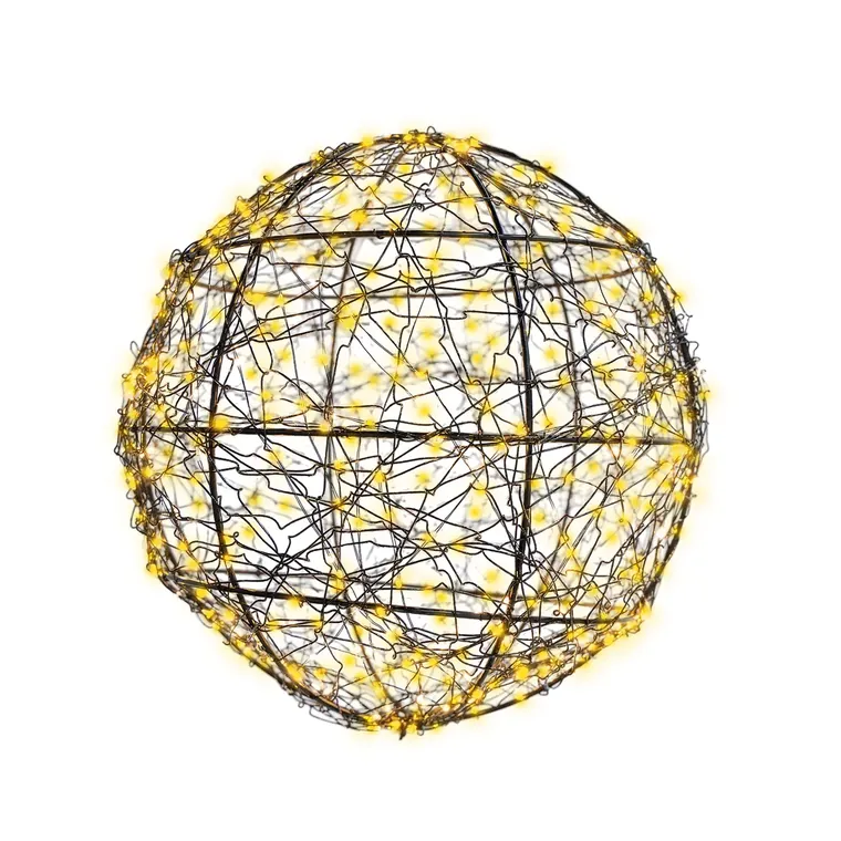 Lichtbol van metaaldraad, warm goud