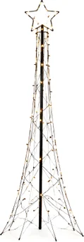 Lichtkegel kerstboom met ster, warm wit