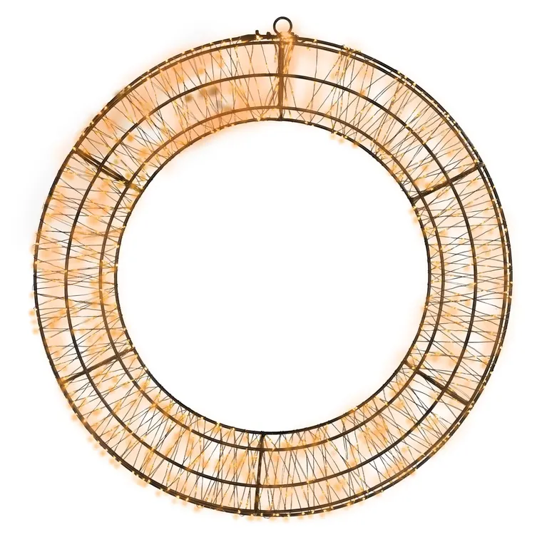 Lichtkrans van metaal, warm