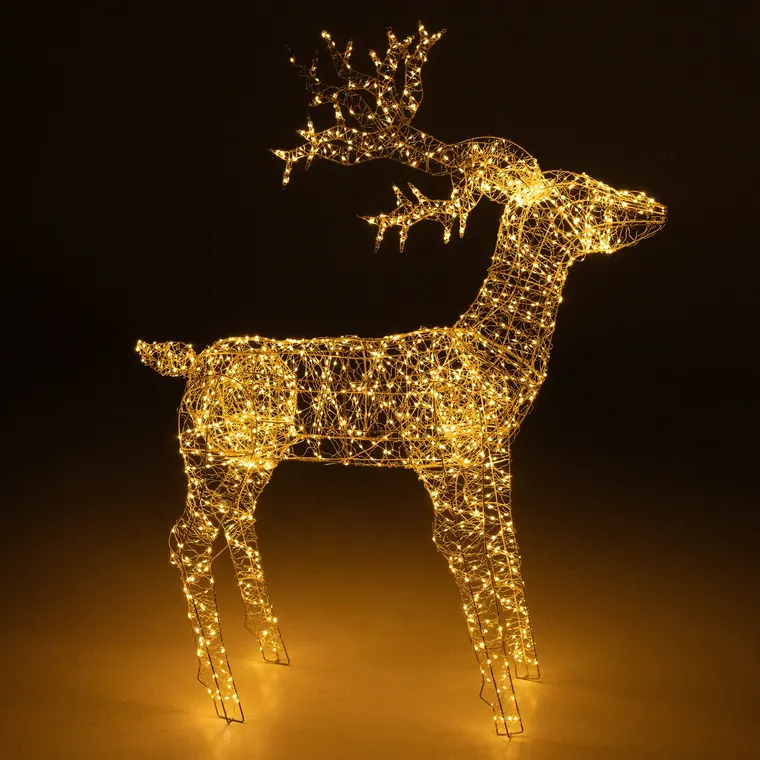 Lichtrendier met goudkleurig licht, groot