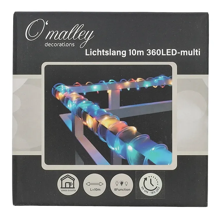Lichtslang 10 meter, 360 led multicolor