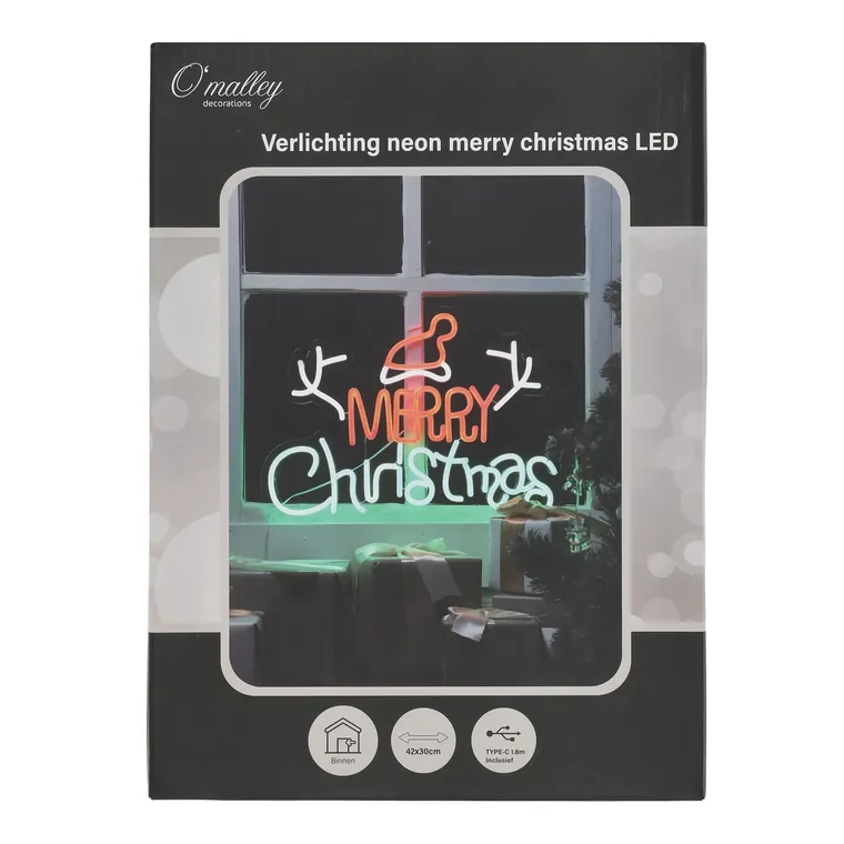 Neon merry christmas led