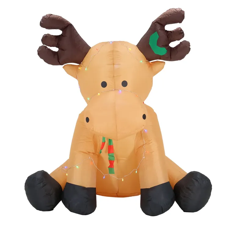 Opblaasbare eland met lichtsnoer