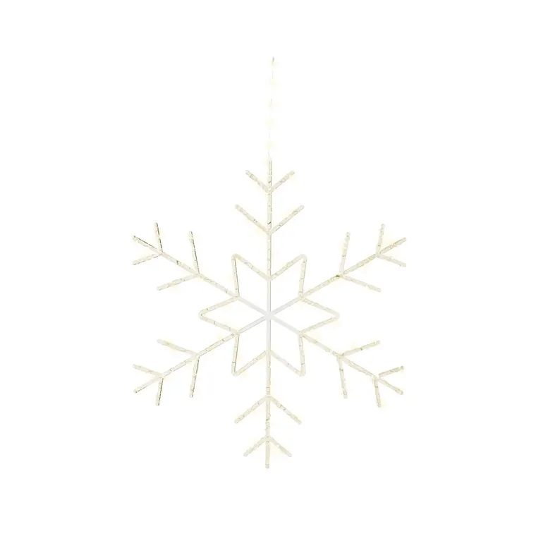 Sneeuwvlok met warm witte verlichting